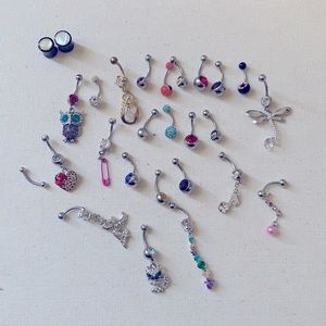 Surgical steel & sterling belly button rings 💍💎